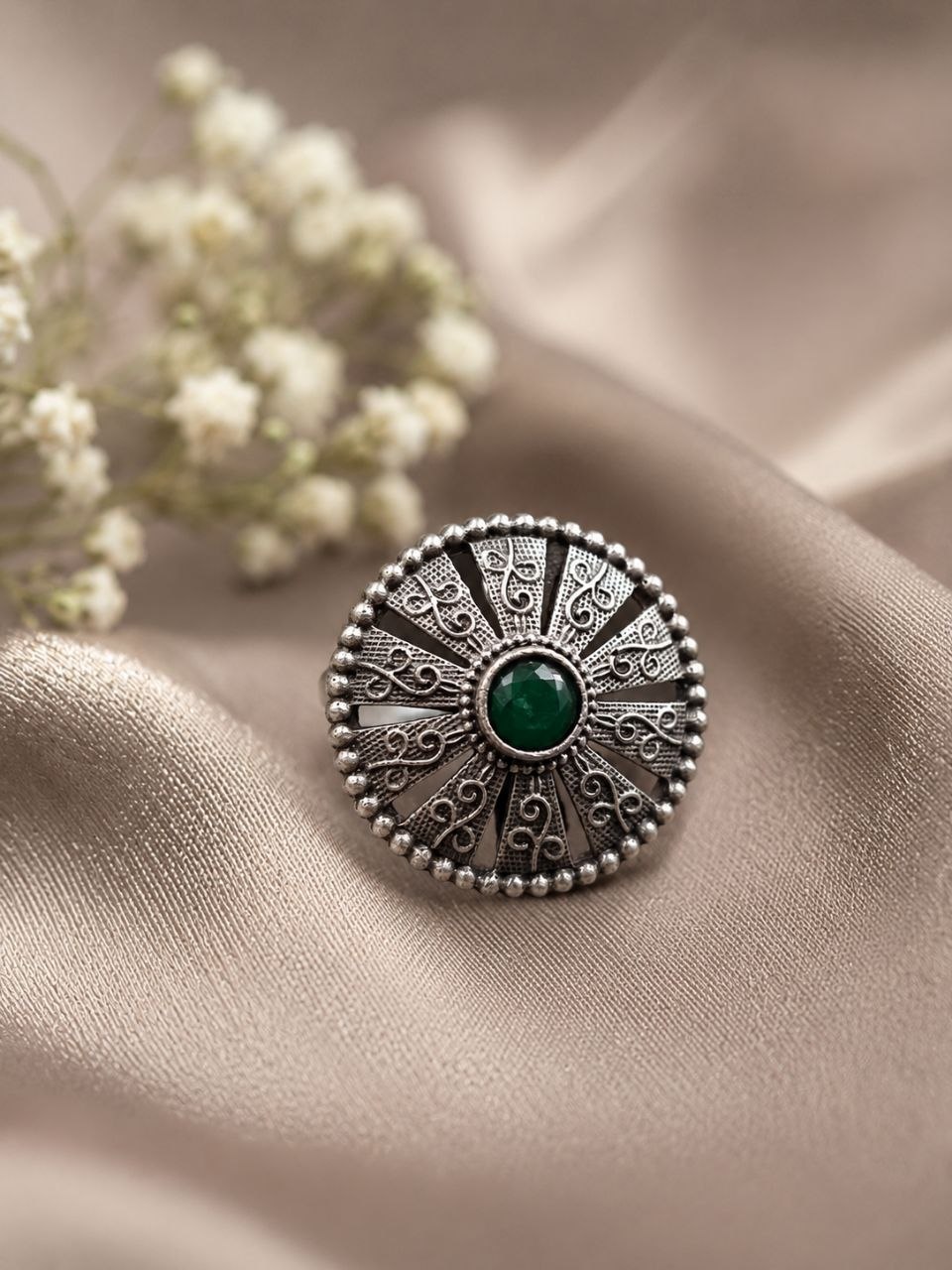 Ethnic Floral Ring Traditional Jewelry for Everyday & Festive Wear 3 Ethnic Floral Ring elegant flower inspired jewelry design