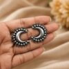 Oxidized Half Moon Earring Crescent Design for Traditional Wear 5 Oxidized Half Moon Earring elegant crescent moon jewelry design