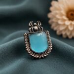Designer Spider Ring Artistic Statement Jewelry for Everyday & Party Wear - "Aqua"
