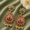 Hand Painted Flower Earring artistic floral jewelry design