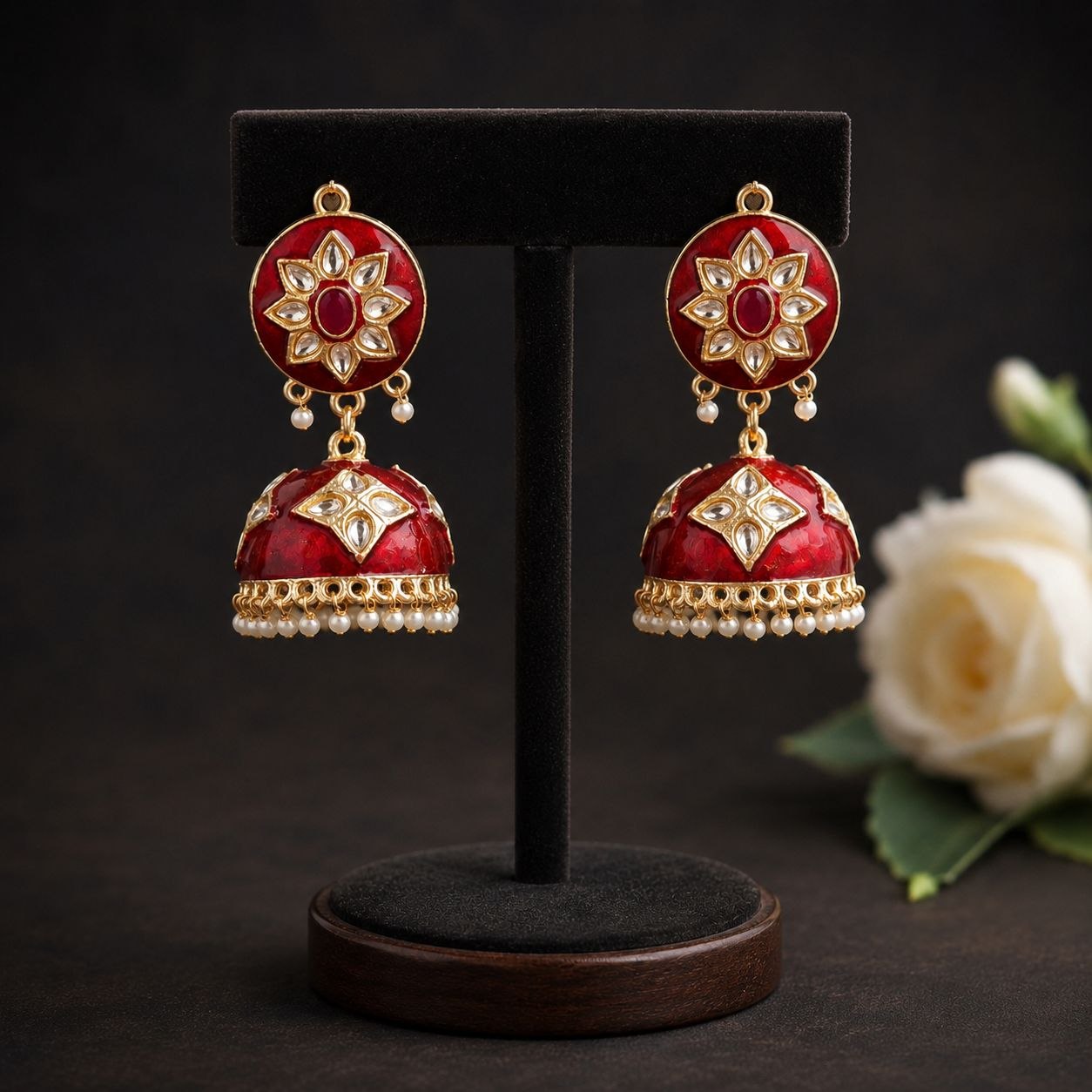 Meenakari Jhumka Earring Traditional Jewelry for Weddings & Festive Wear 2 Meenakari Jhumka Earring traditional ethnic jewelry design