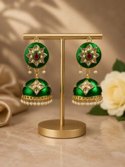 Meenakari Jhumka Earring traditional ethnic jewelry design