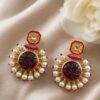 Antique Gold Kundan Earrings Vintage Ethnic Jewelry for Weddings & Festive Wear 5 Gold Kundan Earring royal traditional jewelry design