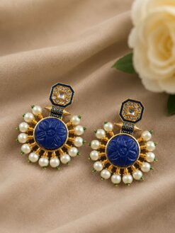 Gold Kundan Earring royal traditional jewelry design