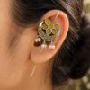 Silver Floral Earcuff elegant flower inspired ear jewelry design