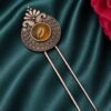 **
Vintage Leaf Juda Pin elegant traditional hair accessory design**