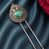 **
Vintage Leaf Juda Pin elegant traditional hair accessory design**