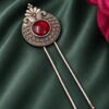 **
Vintage Leaf Juda Pin elegant traditional hair accessory design**