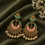Gold Handmade Earring Elegant Jewelry for Lightweight & Festive Wear - "Mint"