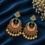 Gold Handmade Earring Elegant Jewelry for Lightweight & Festive Wear - "Aqua"