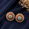 Hand Painted Stud Earring artistic handcrafted jewelry design