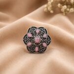 Unique Adjustable Ring Elegant Design for Stylish Traditional Wear - "Babypink"