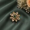 Golden Floral Ring stylish brass jewelry design