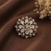 Floral AD Ring stylish brass jewelry design