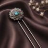 Flower Design Juda Pin stylish brass jewelry design