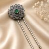 Flower Design Juda Pin stylish brass jewelry design
