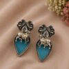 Oxidized Nandi Earring stylish brass jewelry design