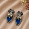 Oxidized Nandi Earring stylish brass jewelry design