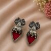 Oxidized Nandi Earring stylish brass jewelry design