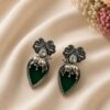 Oxidized Nandi Earring stylish brass jewelry design
