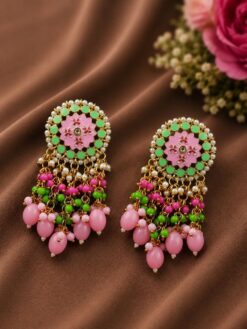 Hand Painted Earring stylish brass jewelry design