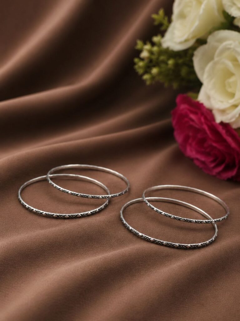 Beautiful Oxidized Bangle Vintage Design for Elegant Traditional Style