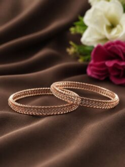 Gold AD Bangle stylish brass jewelry design