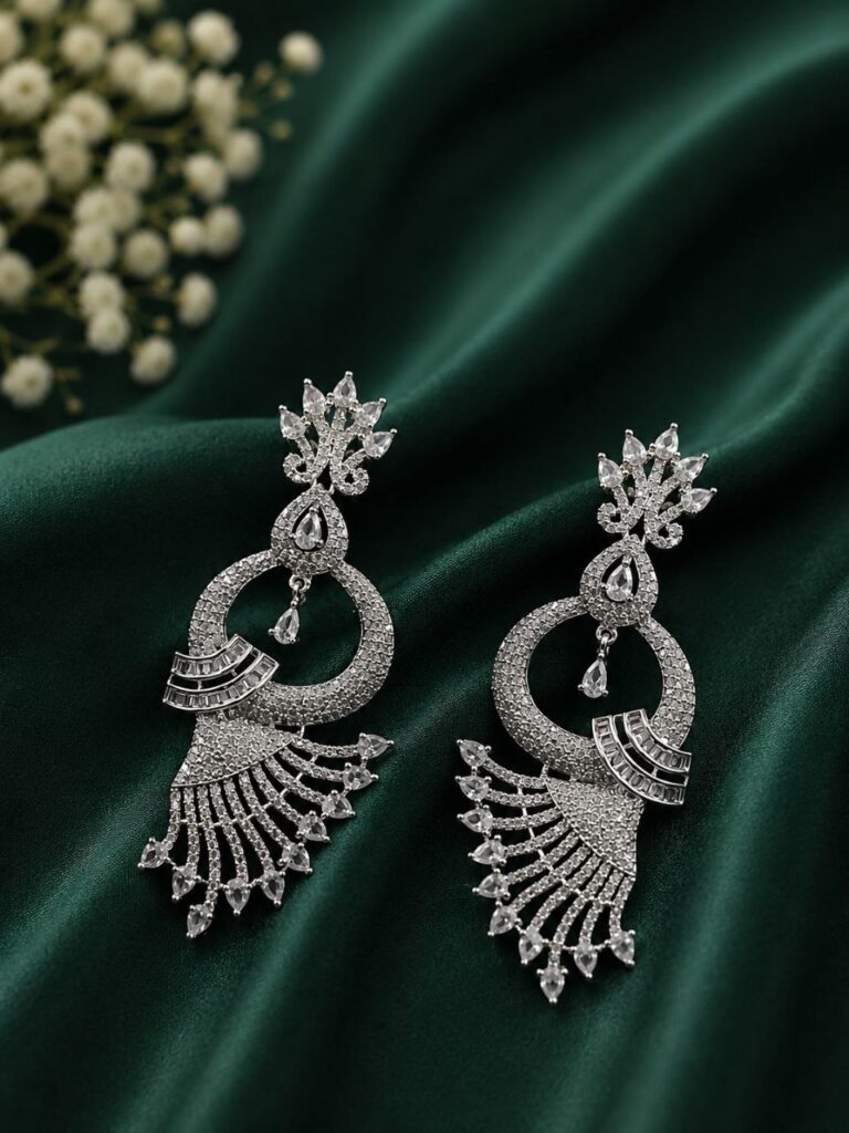 Designer AD Earring Dazzling Design for Party Wear Style