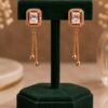 Golden AD Earring stylish brass jewelry design