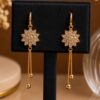 Floral AD Earring stylish brass jewelry design