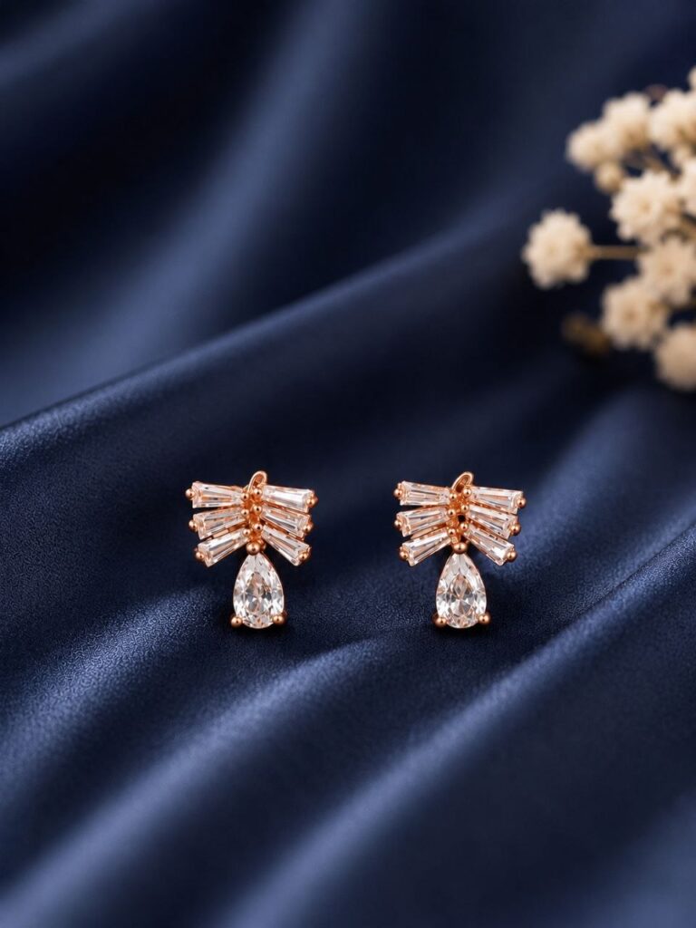AD Stud Earring Traditional Design for Lightweight Jewelry