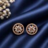 AD Floral Earring Dazzling Design for Festive Party Wear 6 AD Floral Earring stylish brass jewelry design