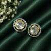 Round Stud Earring stylish brass jewelry design