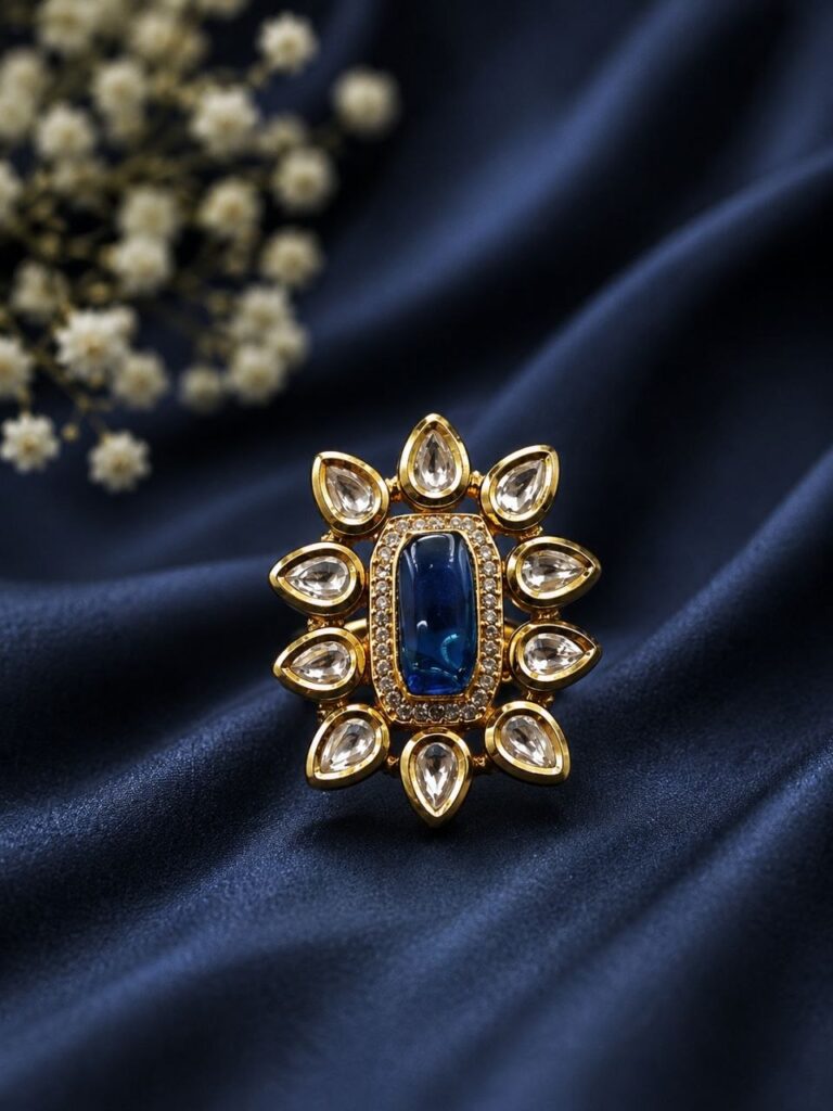 Floral Gold Ring Gorgeous Design for Elegant Fashion Style