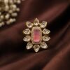 Floral Gold Ring Gorgeous Design for Elegant Fashion Style 4 Floral Gold Ring stylish brass jewelry design