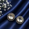 AD Round Stud Earring stylish brass jewelry design