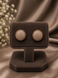 Sparkling Stud Earring stylish brass jewelry design