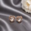 AD Heart Earring stylish brass jewelry design