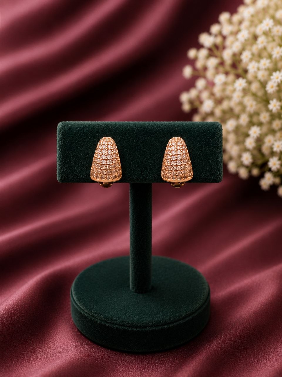 Designer AD Earring Gorgeous Look for Daily Wear 1 Designer AD Earring stylish brass jewelry design