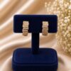 Geometric AD Earring stylish brass jewelry design