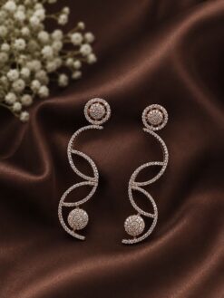 Unique Golden Earring stylish brass jewelry design