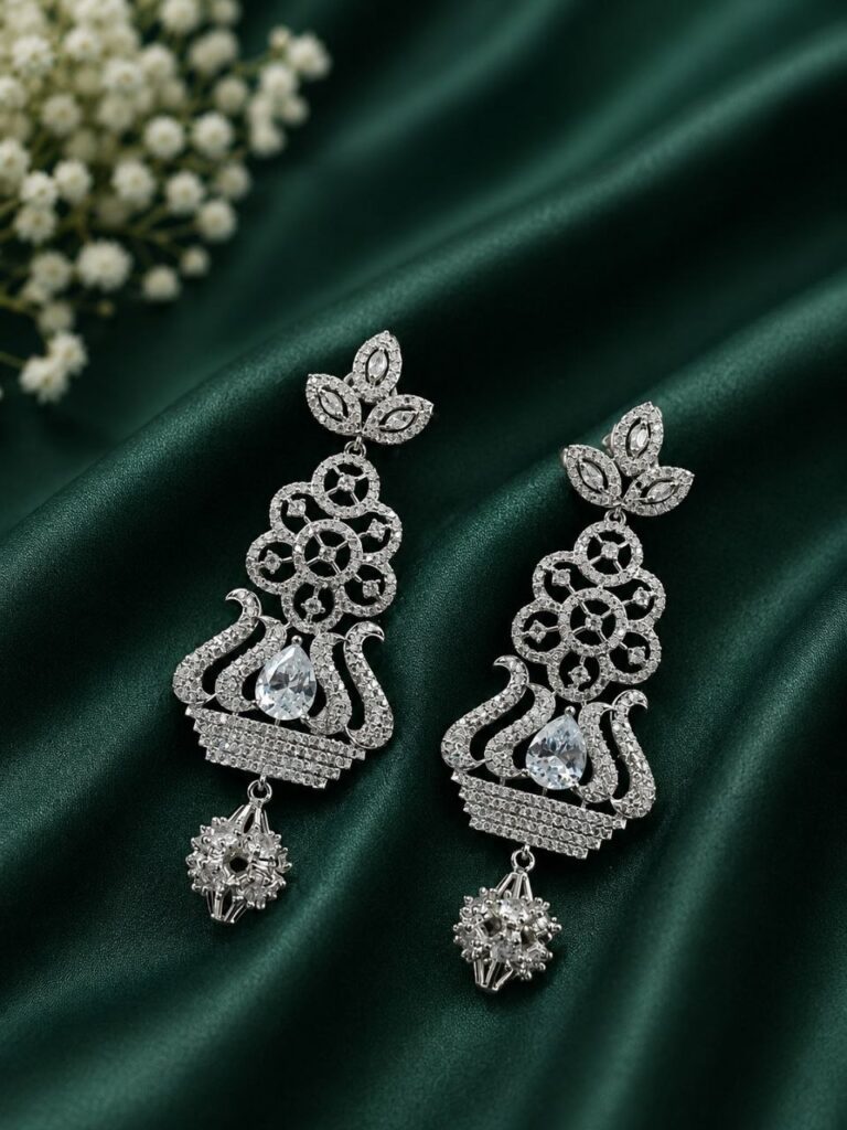 Fashionable AD Earring Stunning Design for Party Wear Style