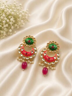 Hand Painted Earring stylish brass jewelry design