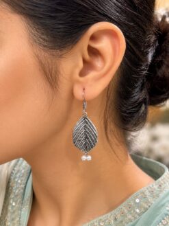 Leaf Hook Earring elegant nature inspired jewelry design