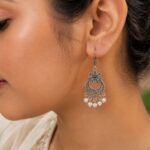 Floral Hook Earring Elegant Jewelry for Everyday, Party & Festive Wear