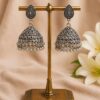 Silver Jhumka Earring elegant traditional silver tone jewelry design