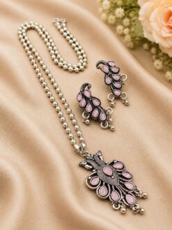 Peacock Necklace Set elegant traditional jewelry design