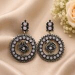 Silver Peacock Earring Traditional Peacock Jewelry for Wedding Wear