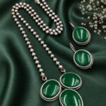 Traditional Necklace Set Ethnic Jewelry for Weddings, Festivals & Special Occasions - "Green"