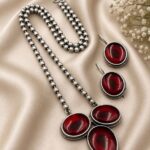 Traditional Necklace Set Ethnic Jewelry for Weddings, Festivals & Special Occasions - "Red"